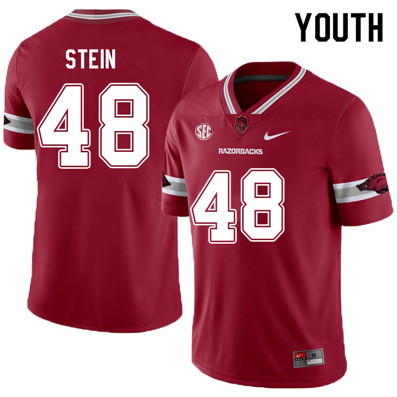 Youth #48 Eli Stein Arkansas Razorbacks College Football Jerseys Sale-Alternate Cardinal